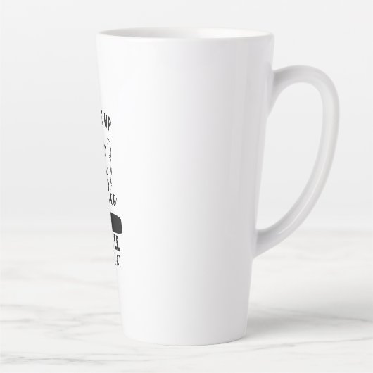 Wake Up Drink Coffee Hustle Herhaal Latte Mok (Rechts)