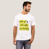 wake up drink kluis save Animals T-shirt (Voorkant volledig)