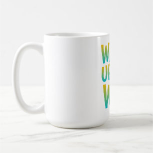 Wake Up en Win Motiverende Typografie Koffiemok