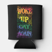 Wake Up Gay Again beroemd gemaakt door Funny LGBTQ Blikjeskoeler (Achterkant)