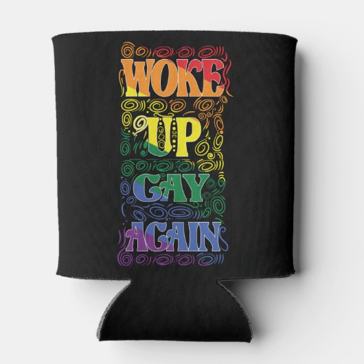 Wake Up Gay Again beroemd gemaakt door Funny LGBTQ Blikjeskoeler (Achterkant)