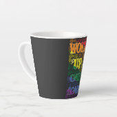 Wake Up Gay Again beroemd gemaakt door Funny LGBTQ Latte Mok (Linkerhoek)