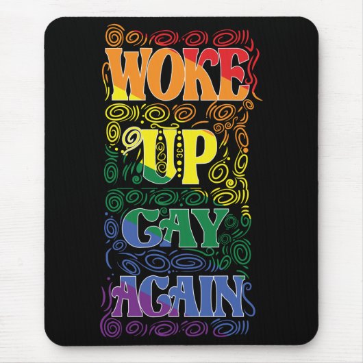 Wake Up Gay Again - Grappig LGBTQ + Pride Design Muismat (Voorkant)