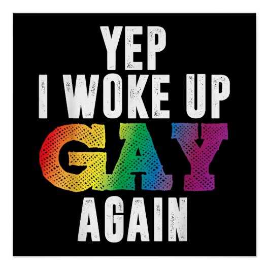 Wake Up Gay Pride - Rainbow Queer Gay CSD Party NL Perfect Poster (Voorkant)