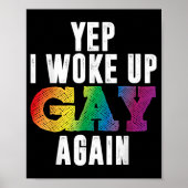 Wake Up Gay Pride - Rainbow Queer Gay CSD Party NL Poster (Voorkant)