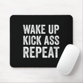 Wake Up Kick Repea,funny Quote Workout Motivation  Muismat (Met muis)