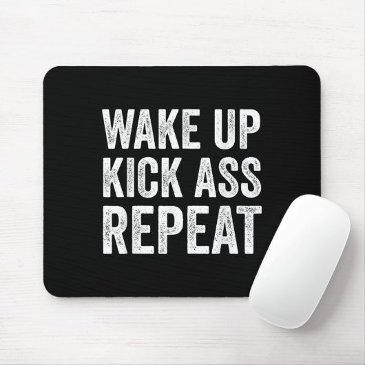 Wake Up Kick Repea,funny Quote Workout Motivation  Muismat (Met muis)