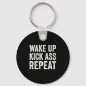Wake Up Kick Repea,funny Quote Workout Motivation  Sleutelhanger (Voorkant)