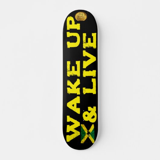 WAKE UP & LIVE 7 3/4" Skateboard Dek (Voorkant)