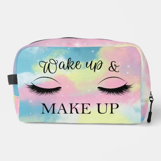 Wake Up & MAKE UP-tas Toilettasje (Voorkant)