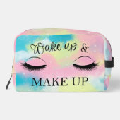 Wake Up & MAKE UP-tas Toilettasje (Achterkant)
