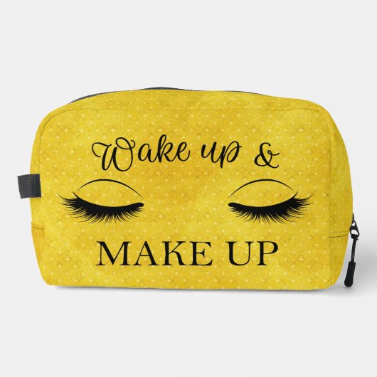Wake Up & MAKE UP Tas – Zonnig en Sassy (Voorkant)