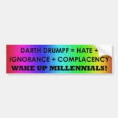 Wake Up Millennials Rainbow Bumpersticker (Voorkant)