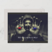  Wake Up Red Pill of Blue Choice 2020 Briefkaart (Voorkant / Achterkant)