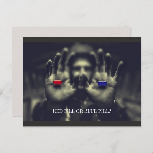  Wake Up Red Pill of Blue Choice 2020 Briefkaart (Voorkant / Achterkant)