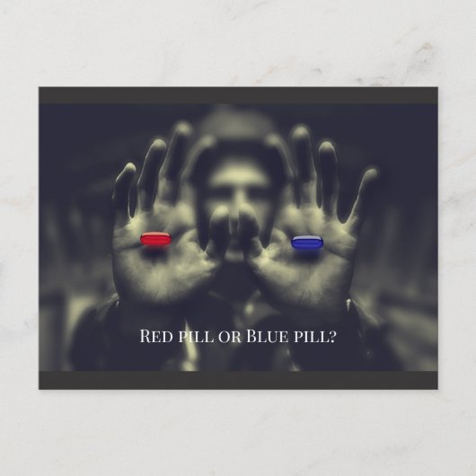  Wake Up Red Pill of Blue Choice 2020 Briefkaart (Voorkant)