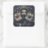 Wake Up Red Pill of Blue Choice 2020 Vierkante Sticker (Tas)