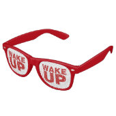 Wake Up Red Retro zonnebril (Gekanteld)