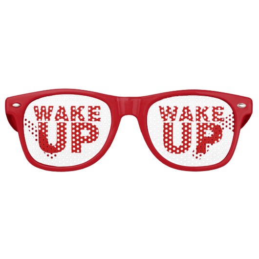 Wake Up Red Retro zonnebril (Voorkant)