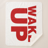 Wake Up Red Sherpa Blanket Sherpa Deken (Voorkant)
