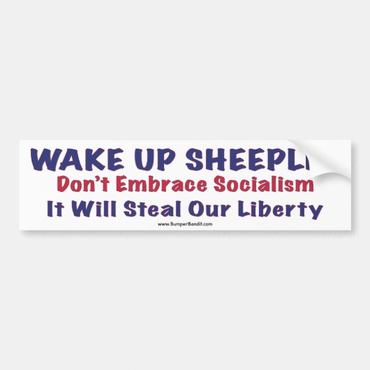 Wake Up Sheeple Bumpersticker (Voorkant)