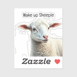 Wake Up Sheeple Conspiracy Theory Quote Sticker