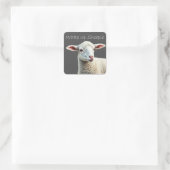 Wake Up Sheeple Conspiracy Theory Quote Vierkante Sticker (Tas)