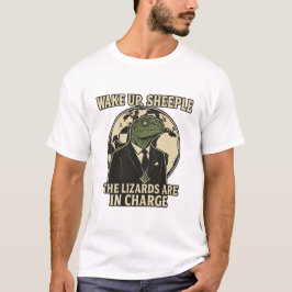 Wake Up Sheeple Hagedis Heersers Parodie T-shirt