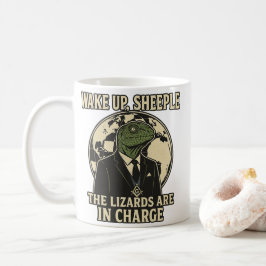 Wake Up Sheeple Lizard Rulers Parody Koffiemok