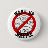 Wake Up Sheeple Ronde Button 5,7 Cm (Voorkant)