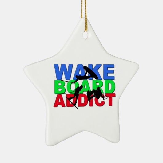 Wakeboard Addict Keramisch Ornament (Rechts)