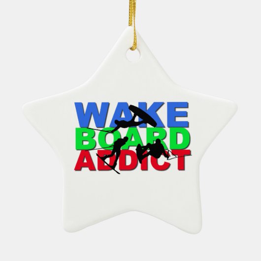 Wakeboard Addict Keramisch Ornament (Achterkant)
