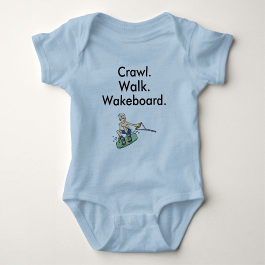 Wakeboard Baby Body Suit Romper (Voorkant)