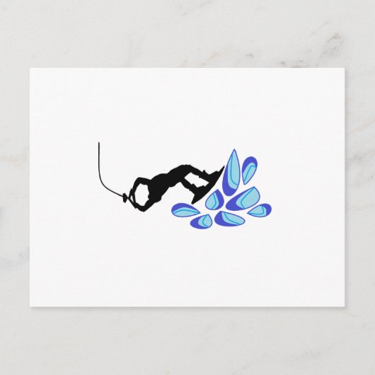 Wakeboard Blue Briefkaart (Voorkant)