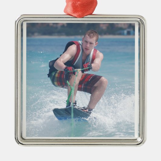 Wakeboard Crouch Metalen Ornament (Voorkant)