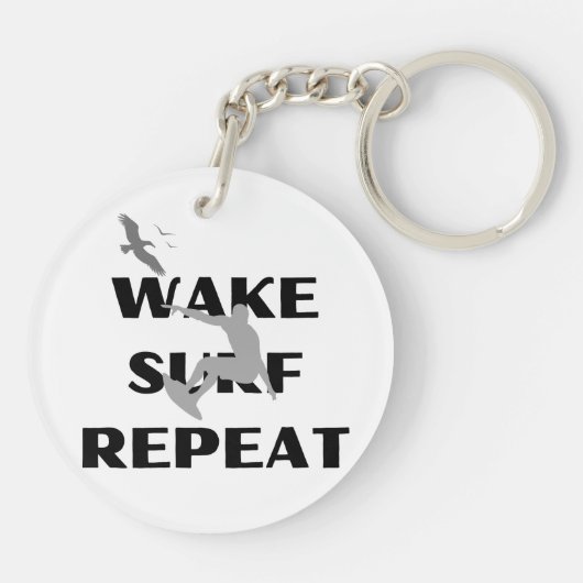 Wakeboard Enthusiast Chain Sleutelhanger (Achterkant)