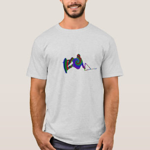 Wakeboard kleurendraai T-shirt