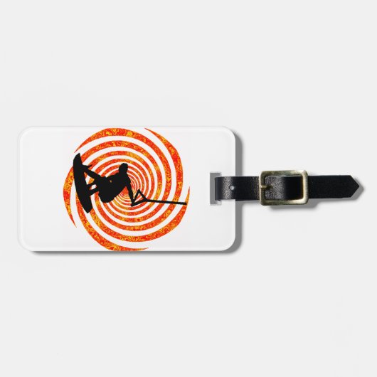 WAKEBOARD MAAKT REVOLUTIE BAGAGELABEL (Voorkant horizontaal)