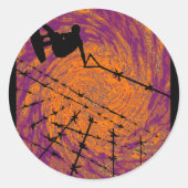 Wakeboard Mad Twister Ronde Sticker (Voorkant)