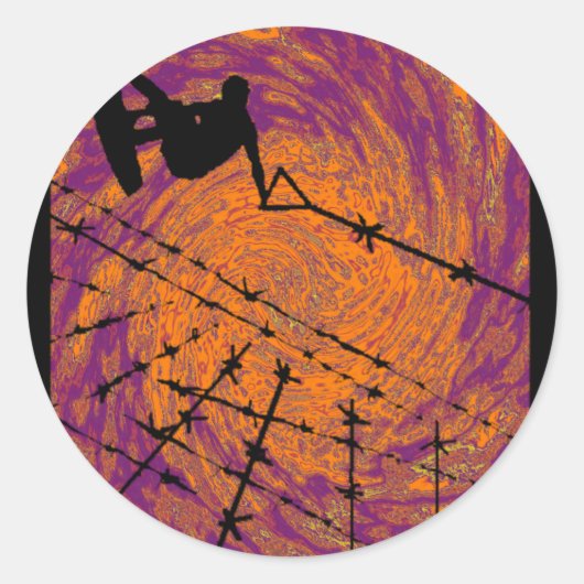 Wakeboard Mad Twister Ronde Sticker (Voorkant)