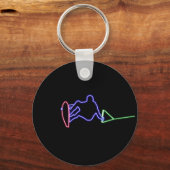 Wakeboard Neon 3-kleuren Sleutelhanger (Voorkant)