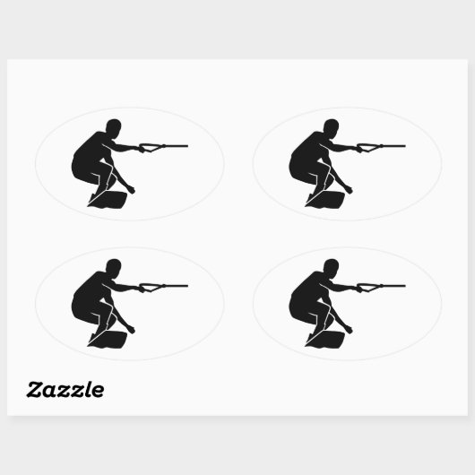 Wakeboard Ovale Sticker (Vel)
