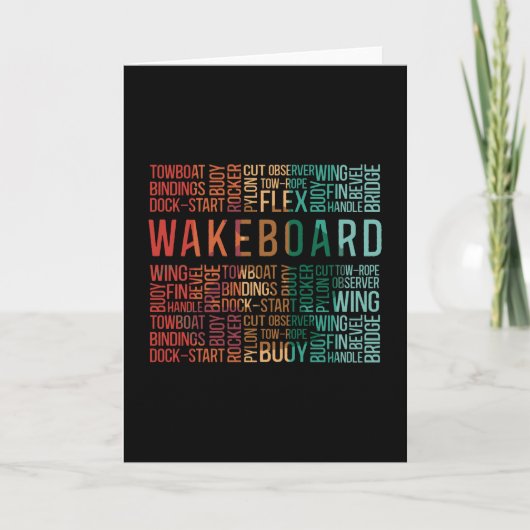Wakeboard Quote Wakeboarder Wake Wakeboarding Kaart (Voorkant)