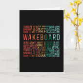 Wakeboard Quote Wakeboarder Wake Wakeboarding Kaart (Gele Bloem)