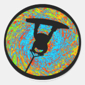 Wakeboard Raley verzekerd Ronde Sticker (Voorkant)