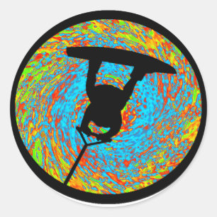 Wakeboard Raley zekergesteld Ronde Sticker