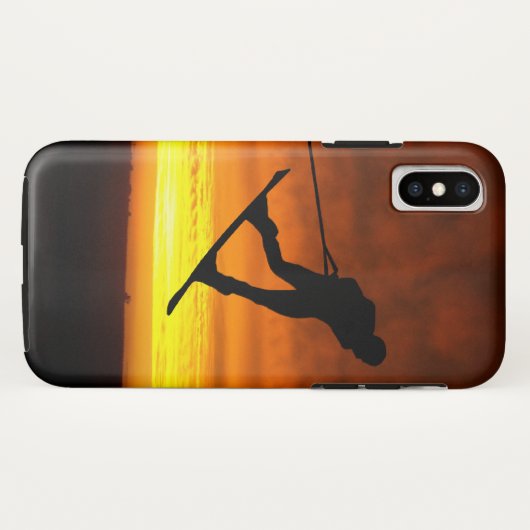 Wakeboard Sunset iPhone X Hoesje (Achterkant (horizontaal))