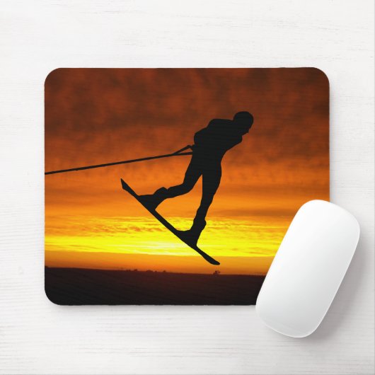 Wakeboard Sunset Silhouette Muismat (Met muis)