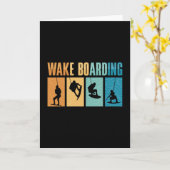 Wakeboard Wake Boarding Wakeboarder Wakeboarding Kaart (Gele Bloem)