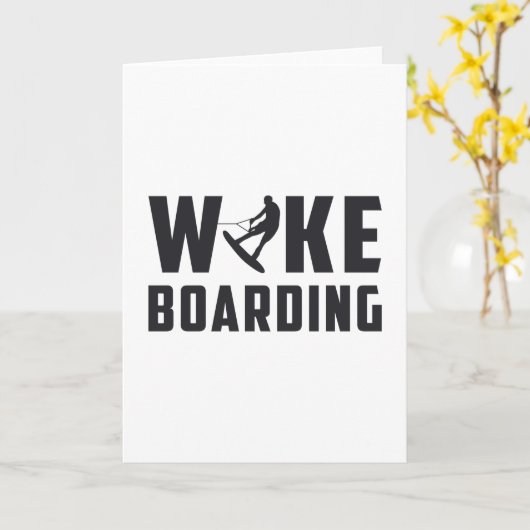 Wakeboard Wakeboarder Wakeboarding Lovers Gift Kaart (Gele Bloem)